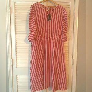 Matilda Jane McIntosh Red and Pink Striped Dress